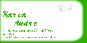 maria andre business card